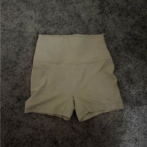 Athleta High-Waisted Beige Shorts